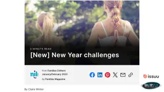 Featured in Families Magazine talking about family New Year Challenges