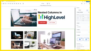 Game Changer in GHL Page Builder: Nest Rows and Columns Inside Columns