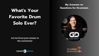 What's Your Favorite Drum Solo Ever? A Pro Drummer Weighs In