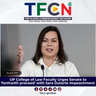 UP College of Law Faculty Urges Senate to 'forthwith proceed' with Sara Duterte Impeachment