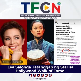 Lea Salonga Tatanggap ng Star sa Hollywood Walk of Fame