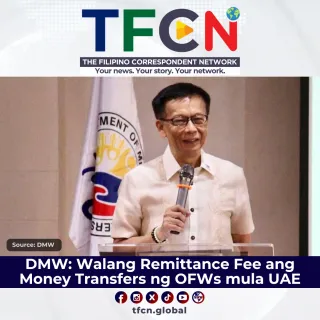 DMW: Walang Remittance Fee ang Money Transfers ng OFWs mula UAE