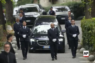 Private Funeral Service Held For Italian Designer Giorgio Armani In Church Near His Birthplace