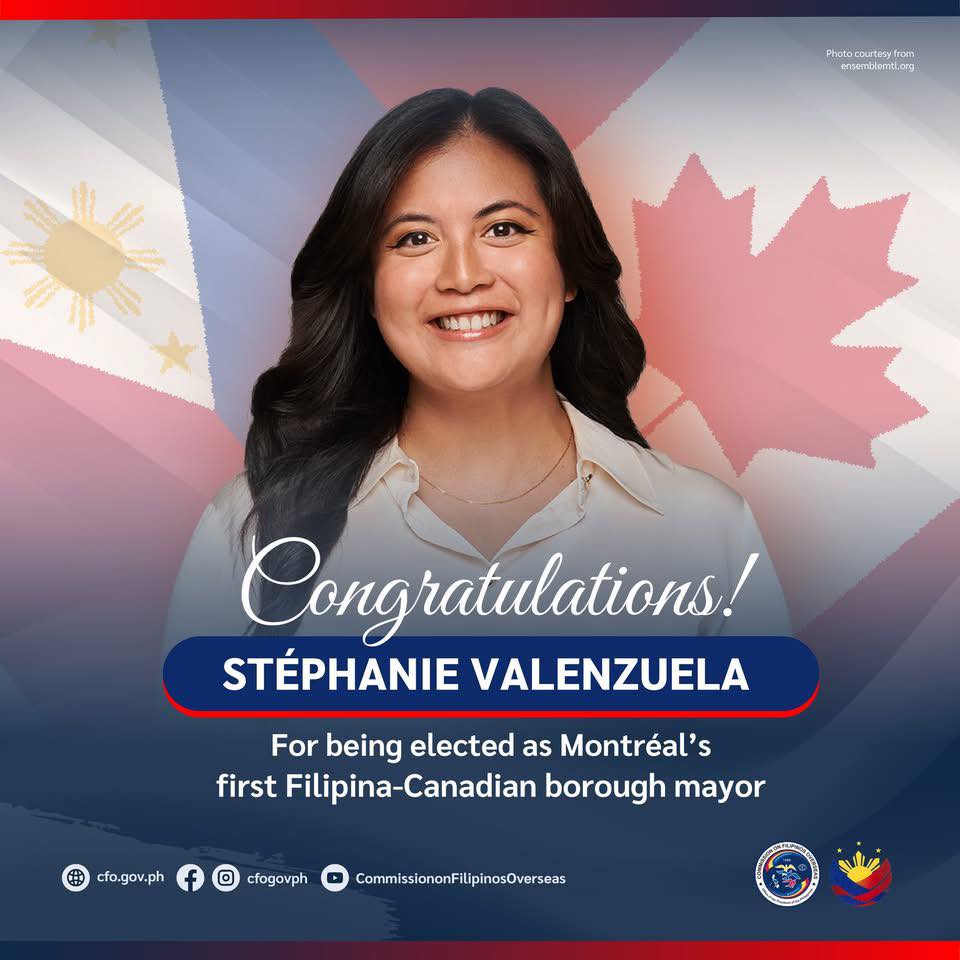 Filipino-Canadian Stephanie Valenzuela Elected As Borough Mayor In Montreal, Canada