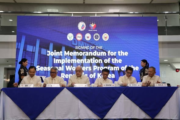 DMW At Pamahalaan Ng Pilipinas, Lumagda Sa Joint Memorandum Para Sa Pagpapatupad Ng Seasonal Workers Program Ng Republic of Korea
