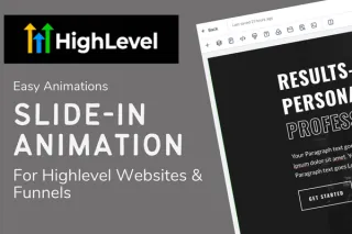 How to add a slide-in animation for Highlevel websites and funnels