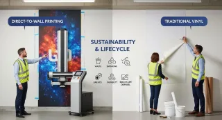 Direct-to-Wall Printing vs. Traditional Vinyl: A Sustainability and Lifecycle Comparison for Facility Managers
