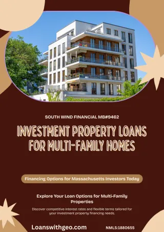 Investment Property Loans in Massachusetts: Financing Multi-Family Homes