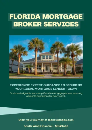 Florida Mortgage Broker: Find a Mortgage Lender