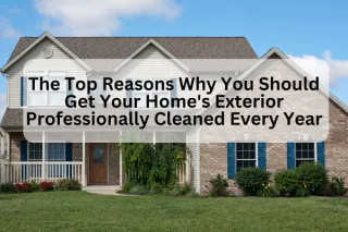 The Top Reasons Why You Should Get Your Home's Exterior Professionally Cleaned Every Year