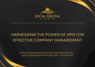 Harnessing the Power of KPIs for Effective Company Management