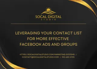  Leveraging Your Contact List for More Effective Facebook Ads and Groups