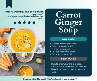 Healthy and Delicious Carrot Ginger Soup Recipe