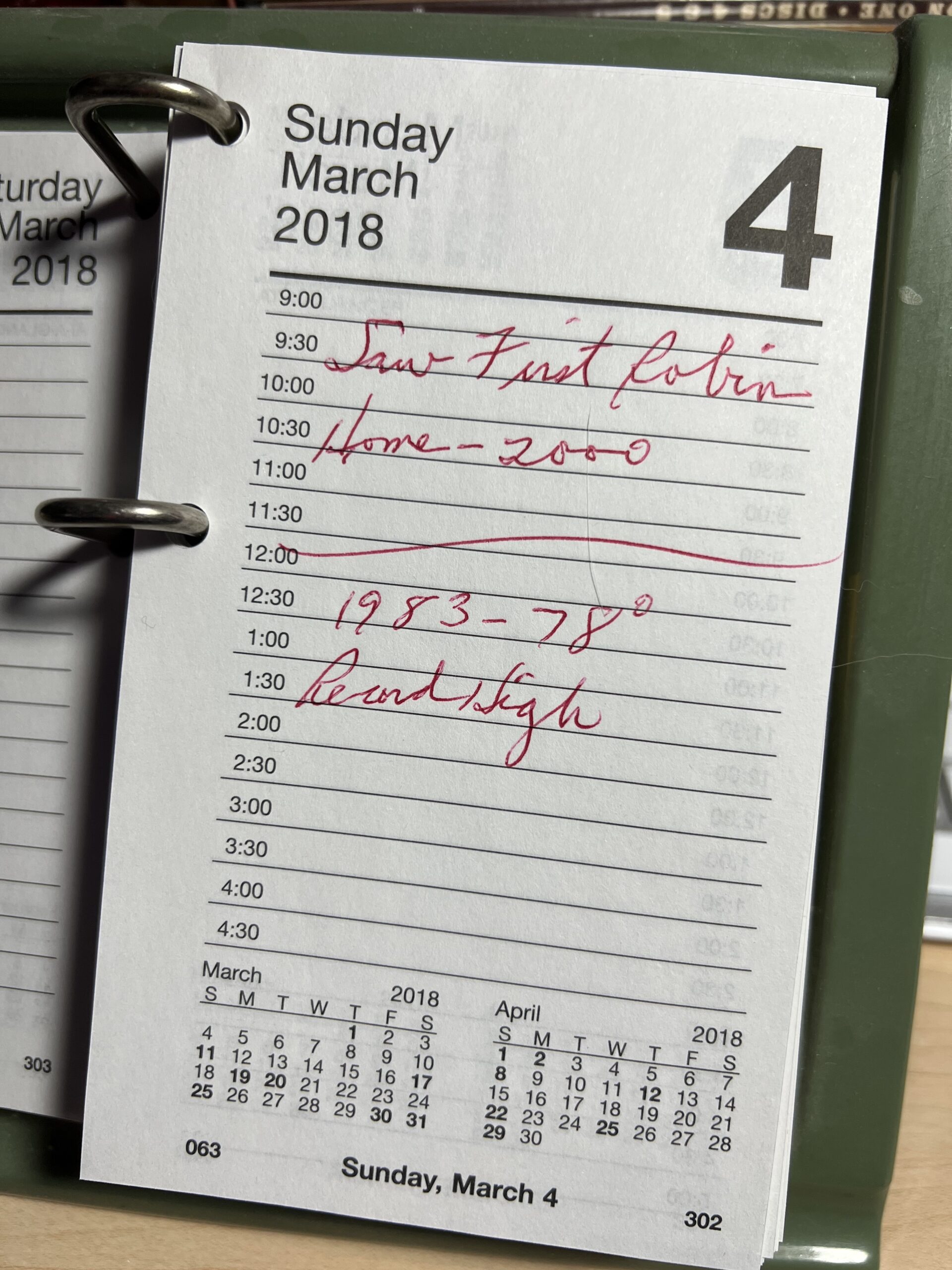 The calendars we keep … paper, digital, pure memory