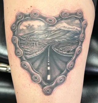 Motorcycle Chain Heart