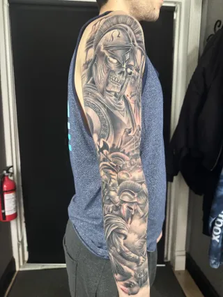 Spartan battle scene