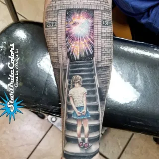 Girl on Stairs