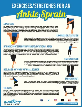 Exercises & Stretches for an Ankle Sprain
