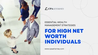 Essential Wealth Management Strategies for High Net Worth Individuals