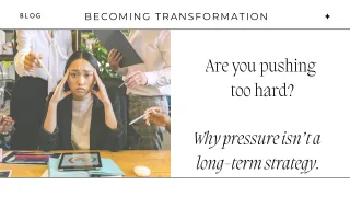 working from pressure