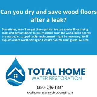 Can you dry and save wood floors after a leak?