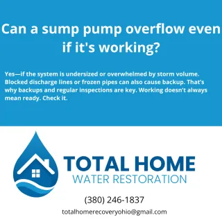 Can a sump pump overflow even if it's working?