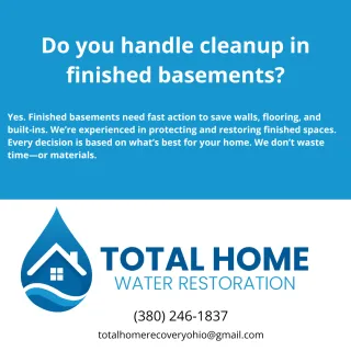 Do you handle cleanup in finished basements?