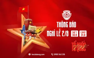 THÔNG BÁO NGHỈ LỄ QUỐC KHÁNH 2/9