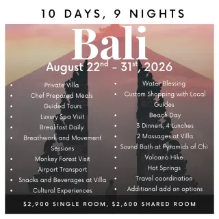 Bali Trip - August 22nd - 31st, 2026  