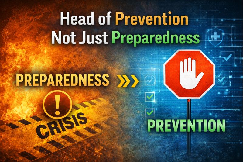 "Prevention" Not Just 'Preparedness'