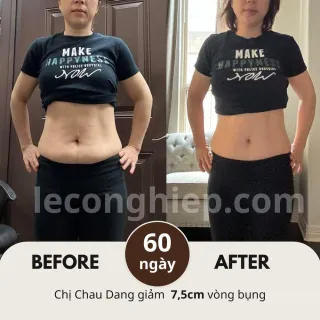 Hành Trình 60 Ngày Giảm 7.5cm Vòng Eo Của Chị Chau Dang | Giảm Mỡ Hạnh Phúc