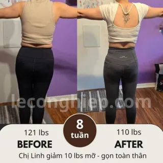 Hành Trình 8 Tuần Giảm 10 lbs Mỡ Và 20cm Vòng Eo Của Chị Khánh Linh