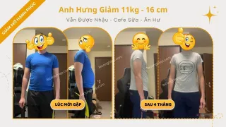 Hành trình 4 tháng giảm 10,9 kg & 16cm vòng eo của anh Hung Tran