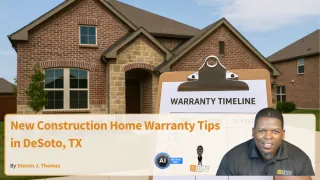 New Construction Home Warranty Tips in DeSoto, TX
