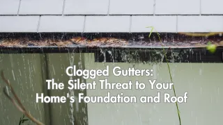 Clogged Gutters: The Silent Threat to Your Home's Foundation and Roof
