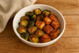 Cinnamon-Roasted Salmon with Brussels Sprouts