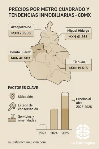 Análisis de Precios por Metro Cuadrado y Tendencias Inmobiliarias en CDMX