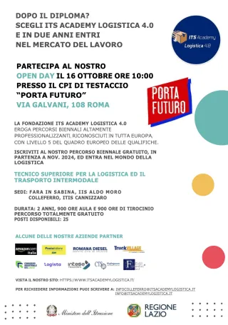 OPEN DAY 16 OTTOBRE