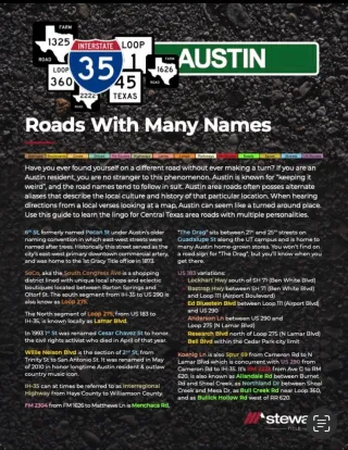 Roads with many names