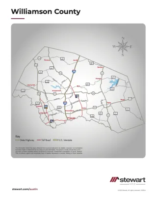 Map of Williamson County