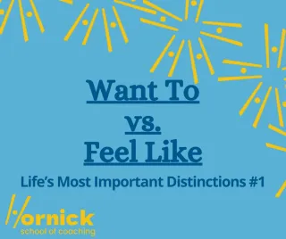Want To vs. Feel Like - Life’s Most Important Distinctions #1