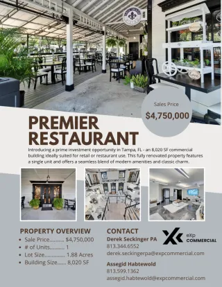 Turnkey Restaurant for Sale in Tampa: A Rare Investment Opportunity