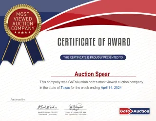 Auction Spear wins another “Most Viewed” auction company award!