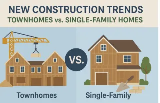 New Construction Trends โ Townhomes vs. Single-Family Homes in the Triangle