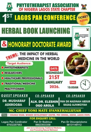 1st Lagos PAN Conference: A Landmark Herbal Remedy Book Launch