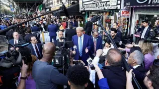 Donald J. Trump visits Bodega in Harlem