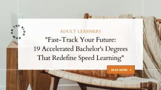 "Fast-Track Your Future: 19 Accelerated Bachelor's Degrees That Redefine Speed Learning"