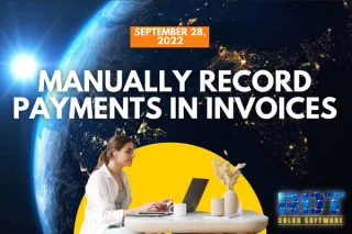 Manually Record Payments in Invoices