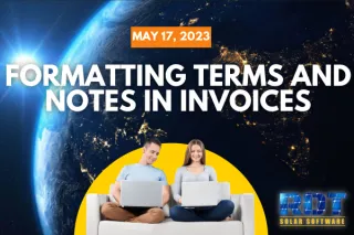 Formatting Terms and Notes in Invoices