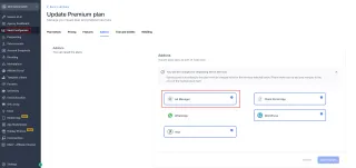 Ad Manager x SaaS plan Add-Ons
